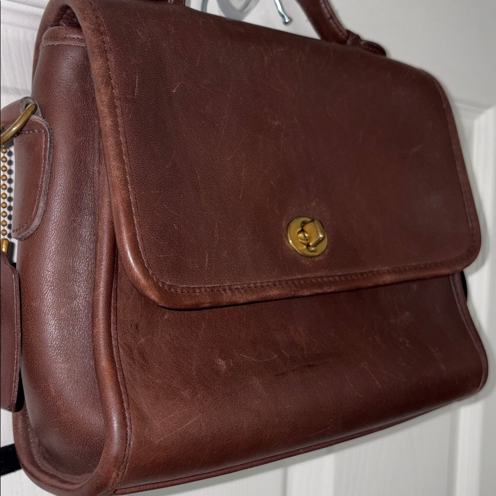 Vintage Coach Court Brown Satchel Bag 9870 - Picture 3 of 15